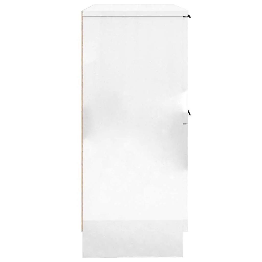 Sideboard Cabinet Living Room 30x30x70cm High Gloss White Storage Furniture