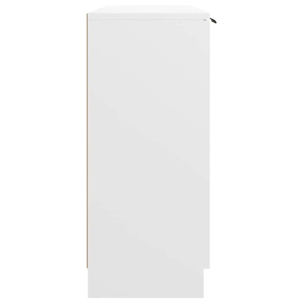 Sideboard White 90.5x30x70 cm Storage Cabinet 3 Doors Engineered Wood Furniture