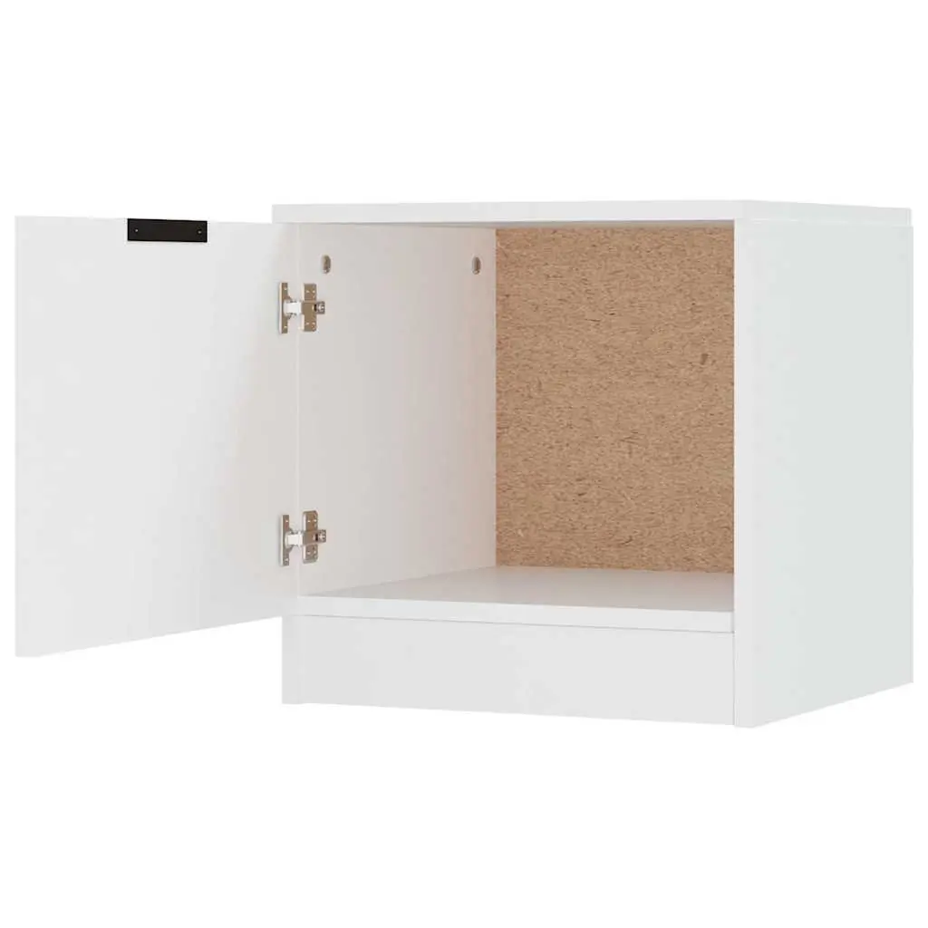 Bedside Cabinet Bedroom Storage Organiser 40x39x40cm White 2 Piece