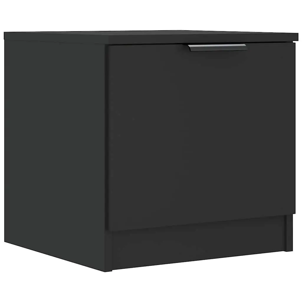 Bedside Cabinets 2 pcs Black 40x39x40 cm Nightstand Storage End Table
