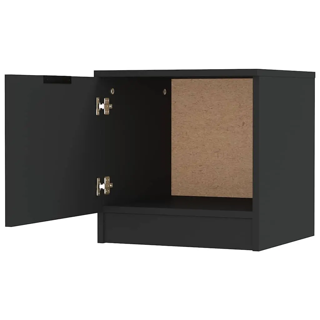 Bedside Cabinets 2 pcs Black 40x39x40 cm Nightstand Storage End Table