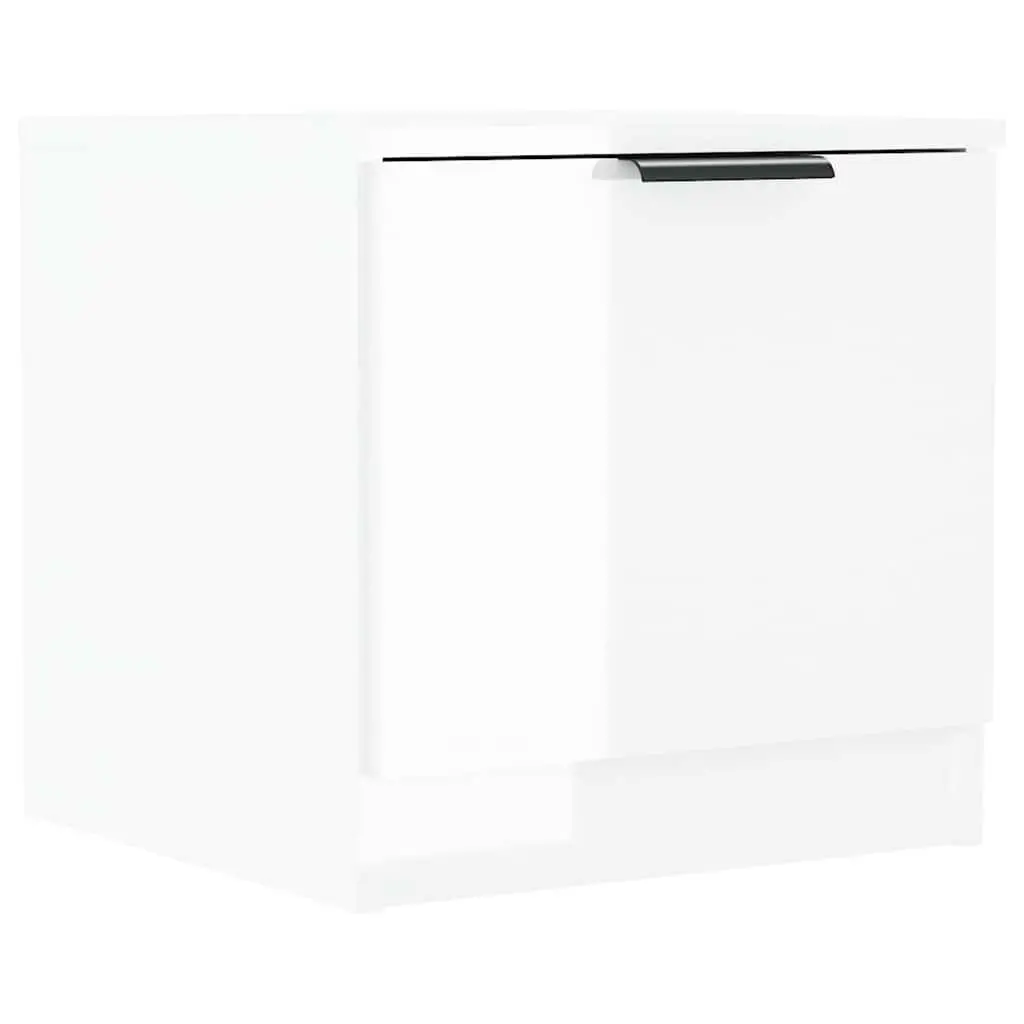 Bedside Cabinets Set for Bedroom Storage White 2 Piece