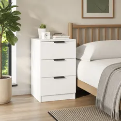 Specifications for White Bedside Cabinet with Drawers