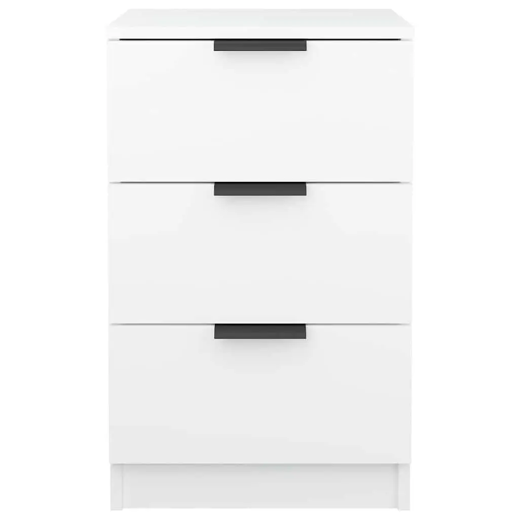 White Bedside Cabinet with Drawers