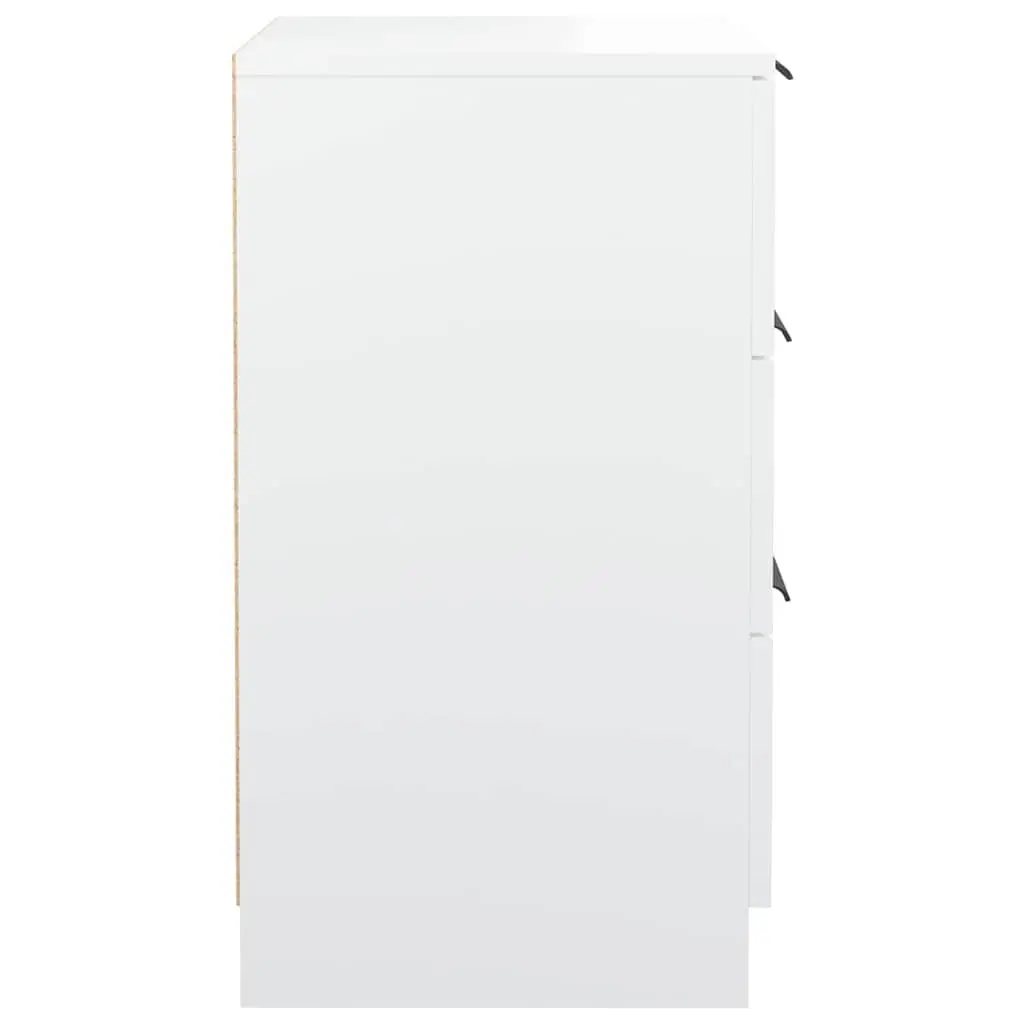White Bedside Cabinet with Drawers