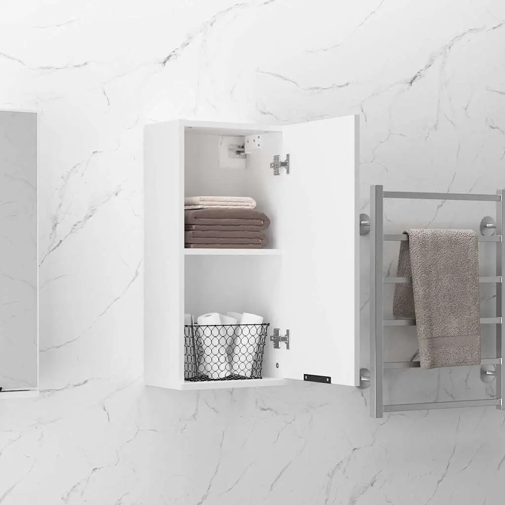 Bathroom Cabinet Wall-Mounted White Storage Unit 32x20x67cm