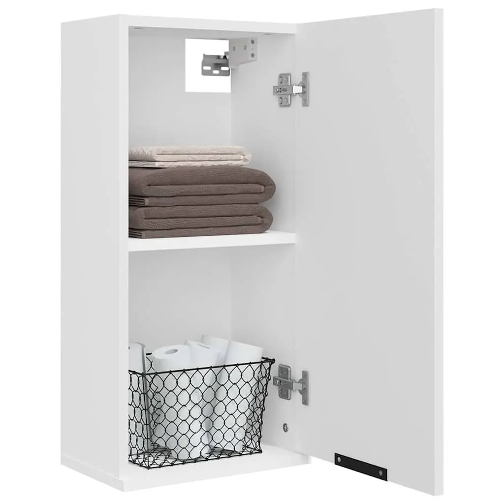 Bathroom Cabinet Wall-Mounted White Storage Unit 32x20x67cm