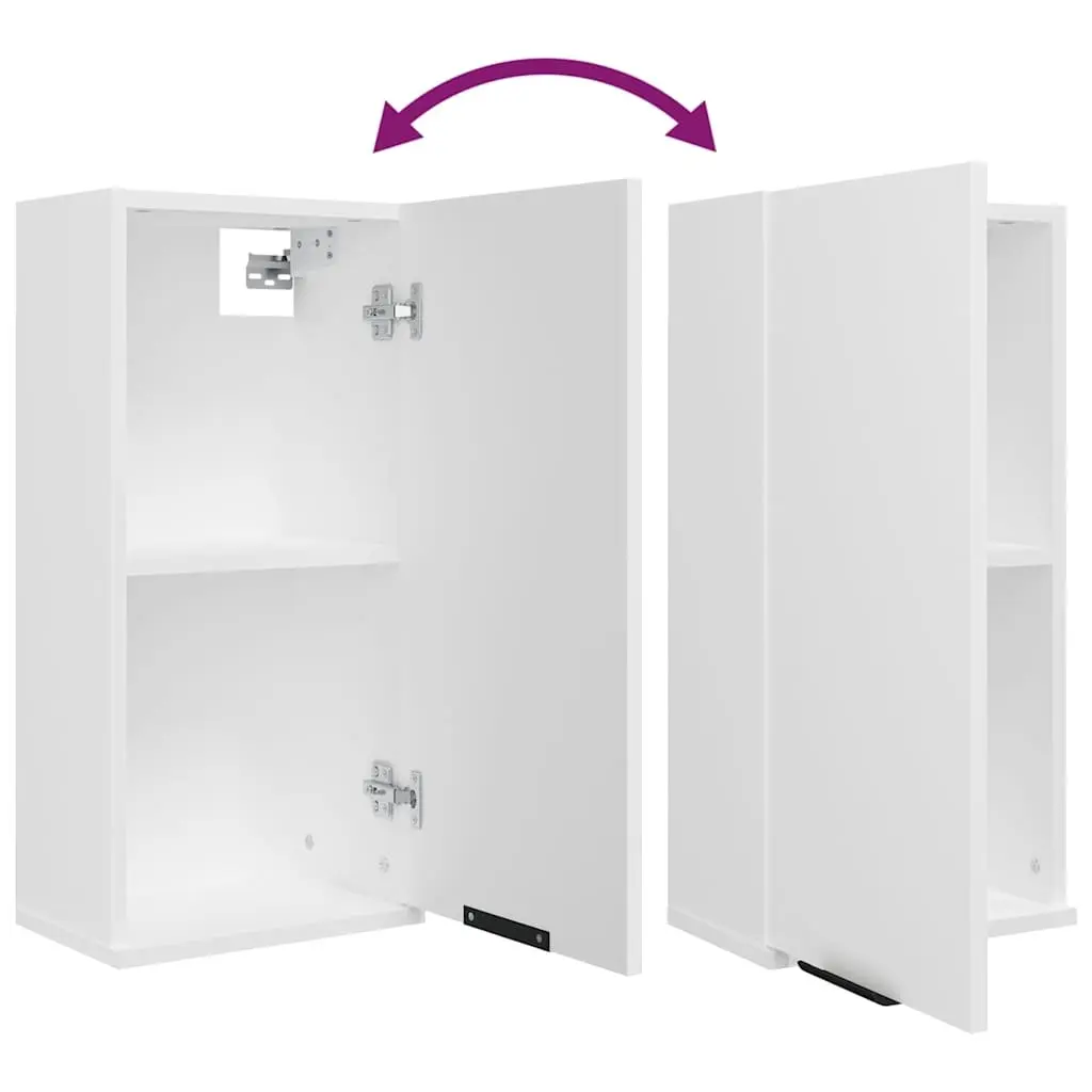 Bathroom Cabinet Wall-Mounted White Storage Unit 32x20x67cm