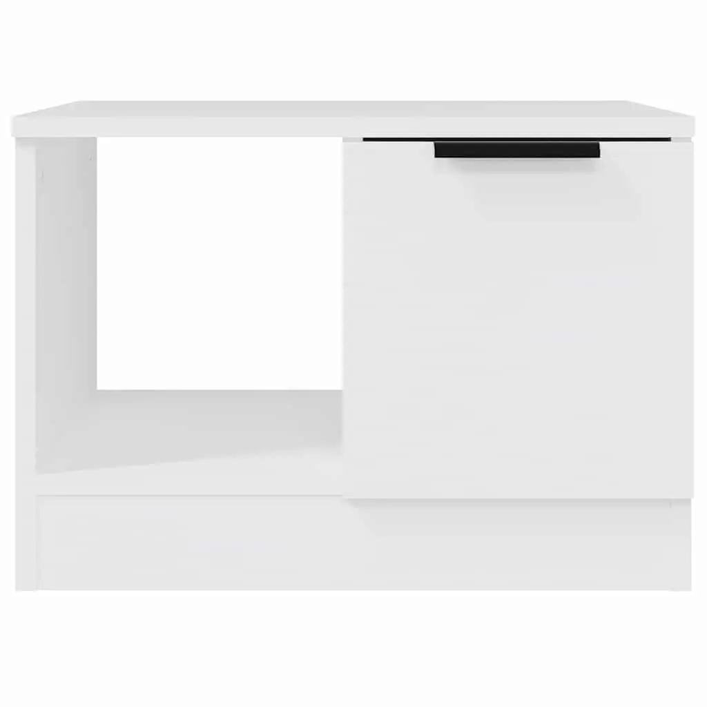 Coffee Table White Storage Compartments Living Room Side Table Accent Furniture