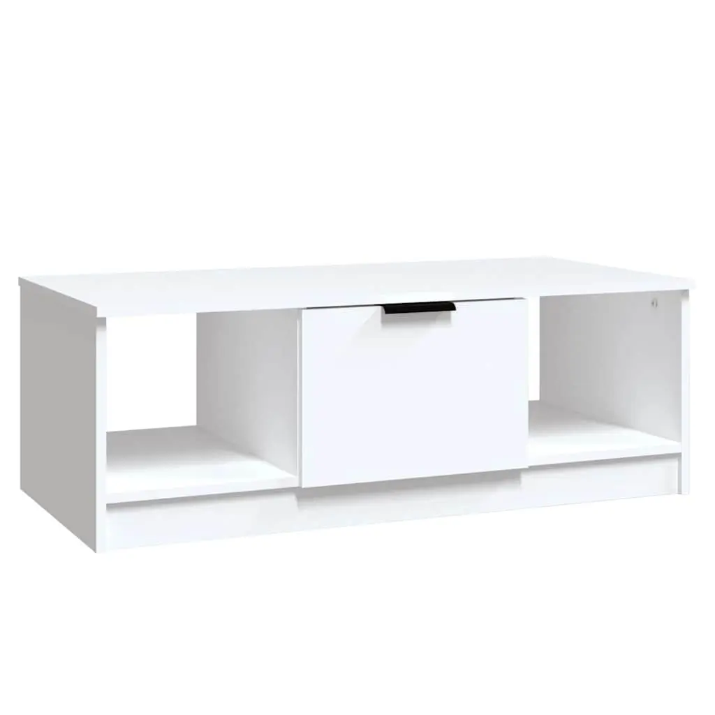 Coffee Table with Storage Compartments Living Room Accent Furniture White