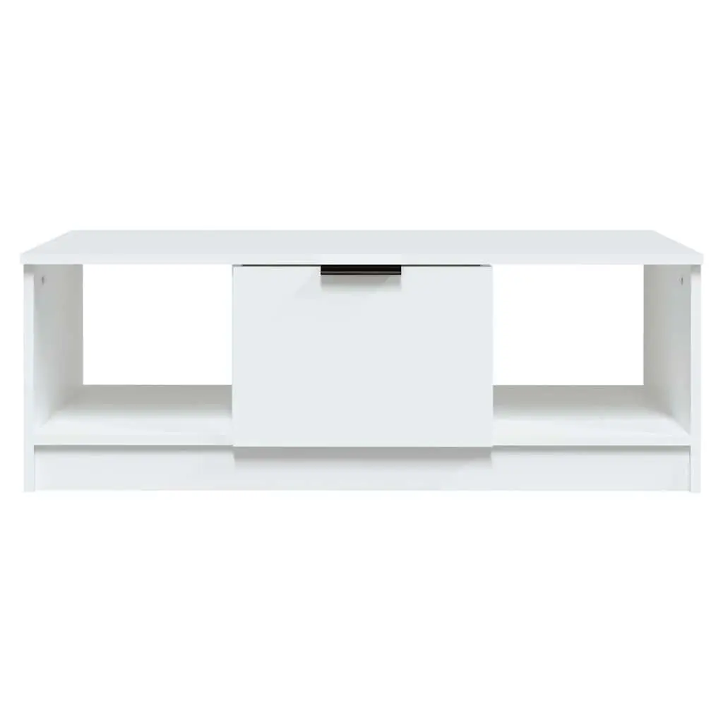 Coffee Table with Storage Compartments Living Room Accent Furniture White