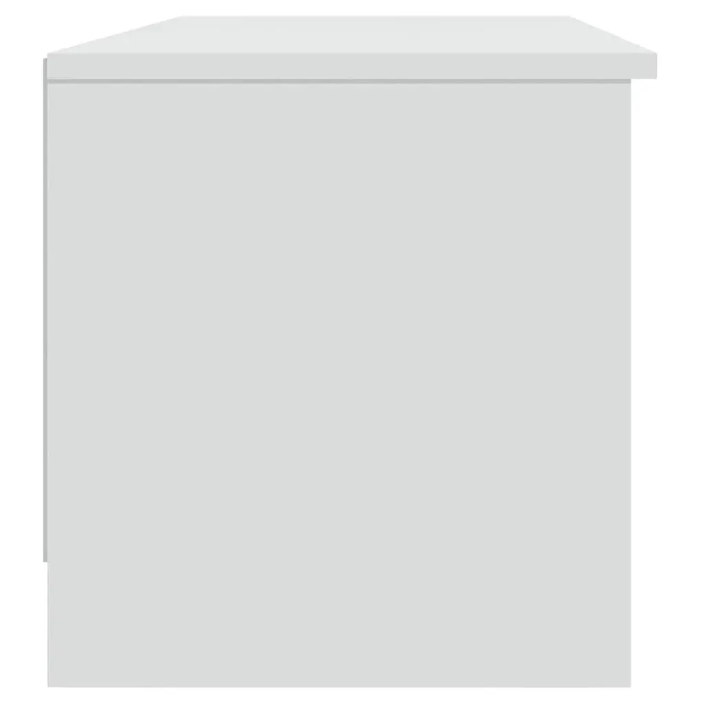 TV Cabinet White Engineered Wood Storage Unit for Living Room 102 x 35.5 x 36.5 cm