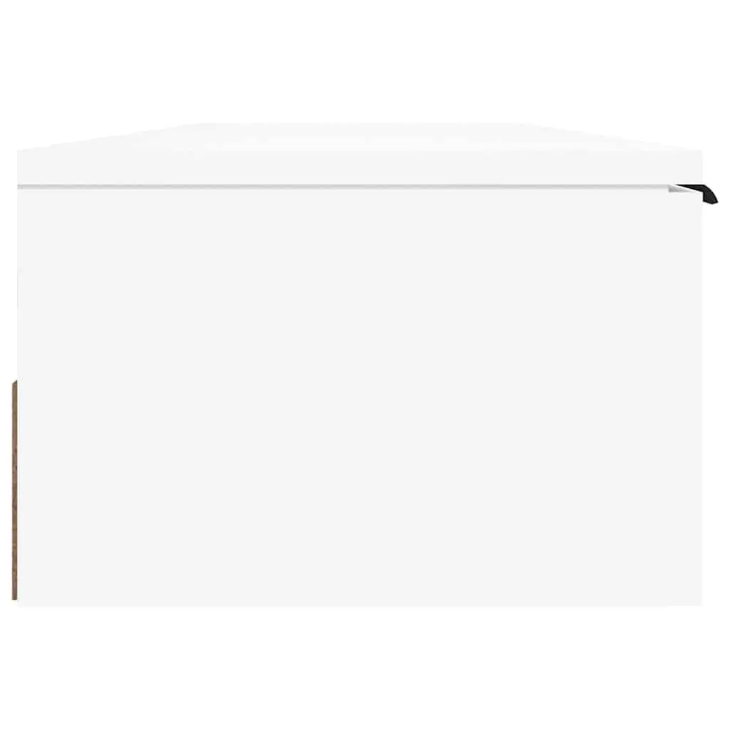 Wall Cabinet White Floating Storage Engineered Wood Shelf Hanging Cupboard 102cm