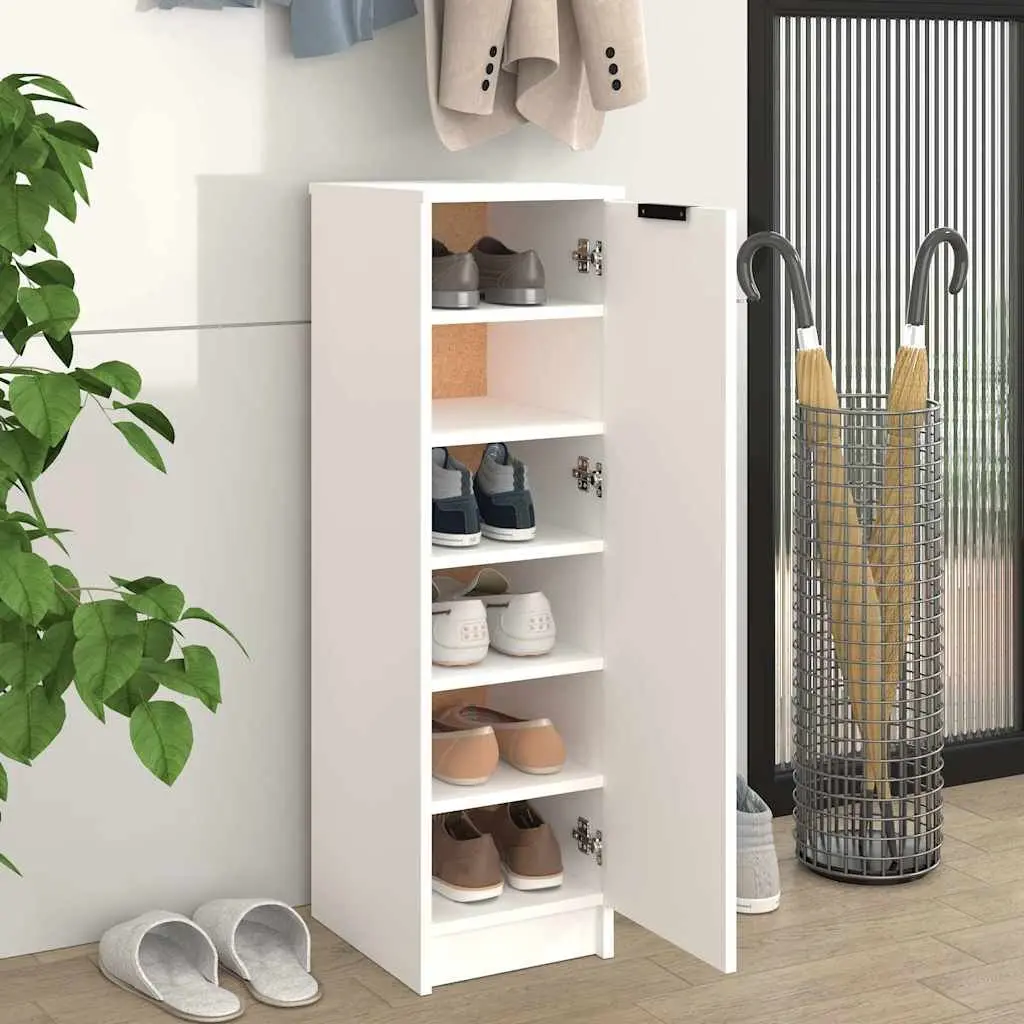Shoe Cabinet Storage Organiser for Home Wardrobe White 30W x 35D x 100H cm