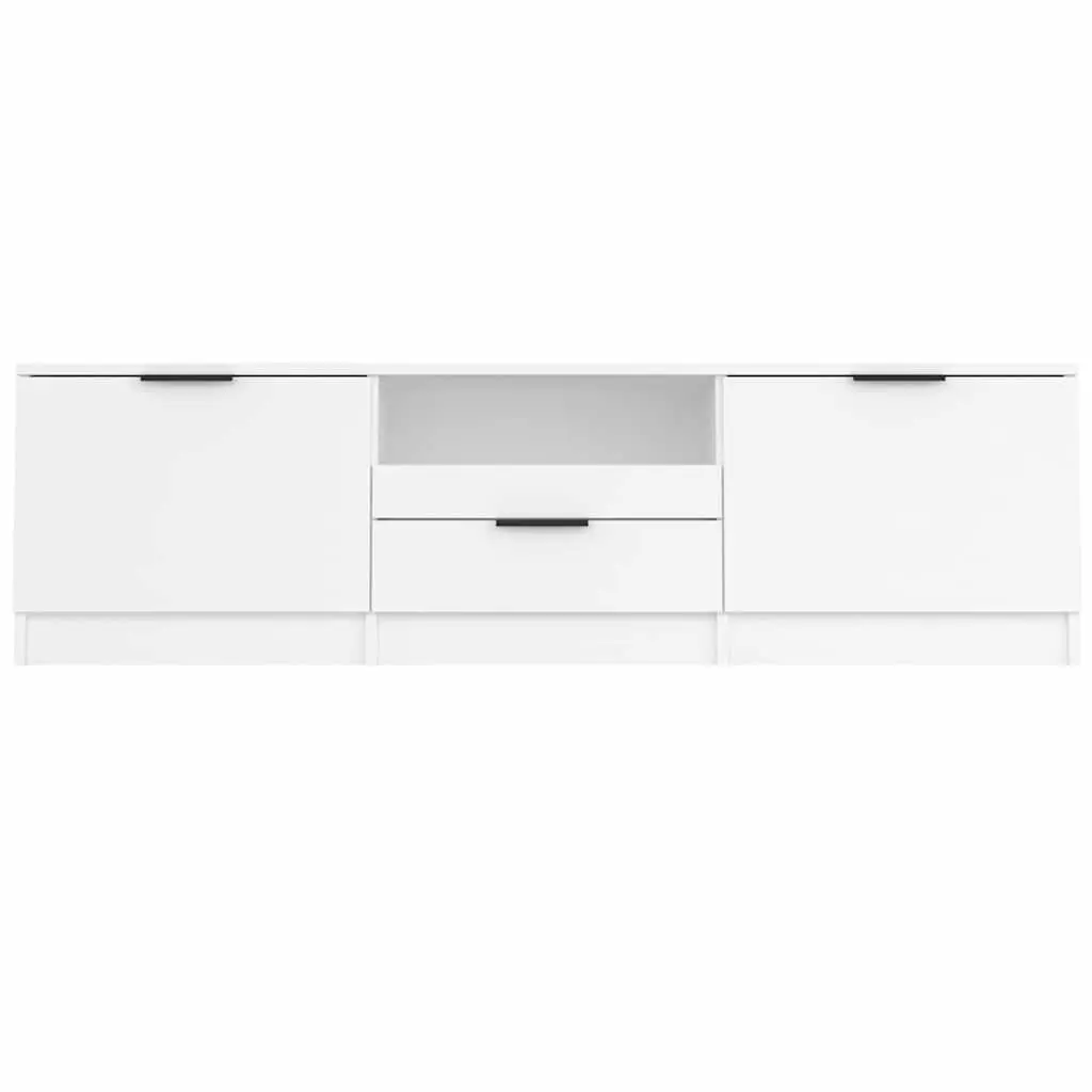 White Modern TV Cabinet with 3 Compartments