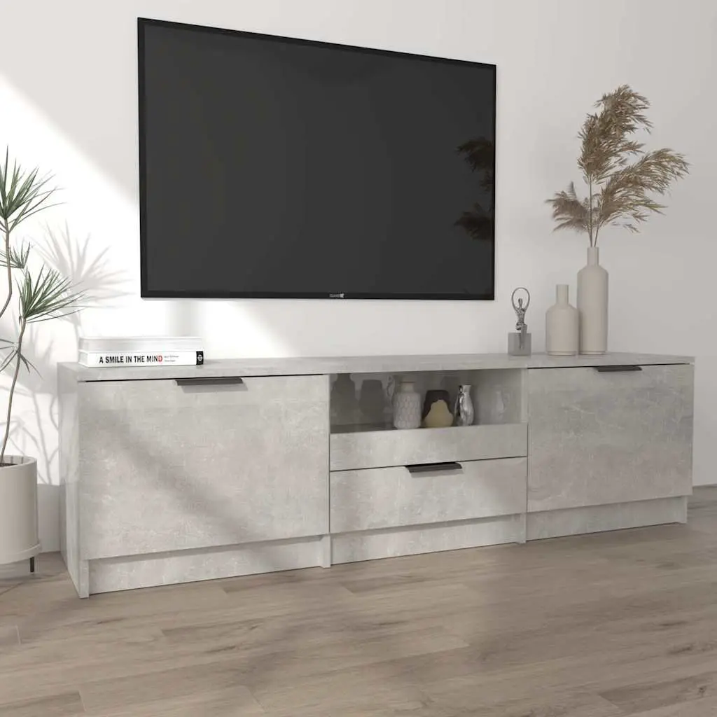 TV Cabinet for Living Room Grey Engineered Wood 140 x 35 x 40 cm