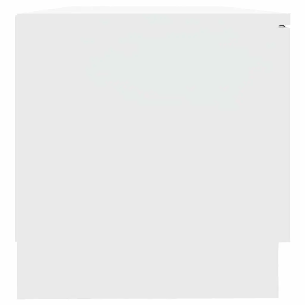 TV Cabinet White Storage Unit with Shelves and Compartment for Living Room 80 x 35 x 36.5 cm 2 Piece