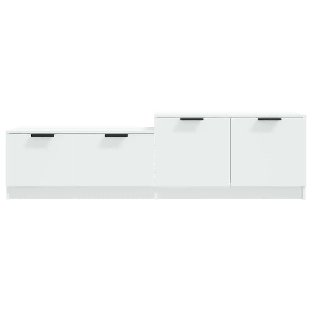 TV Cabinet for Living Room White Engineered Wood Storage Unit with Doors and Compartments 1585 x 360 x 450 mm