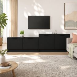 Specifications of the Black TV Cabinet for Media Storage