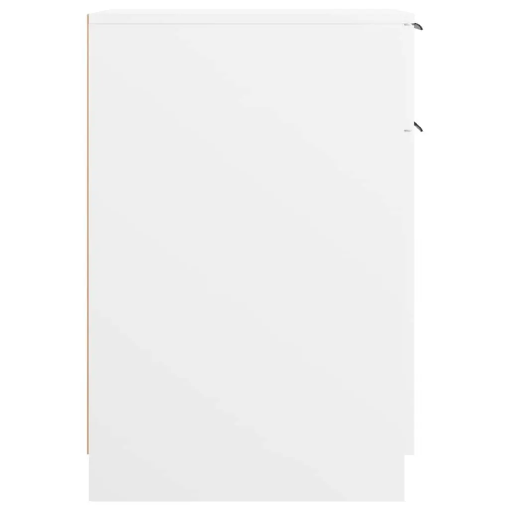Desk Cabinet White Storage Unit with Drawer Compartments Home Office Furniture