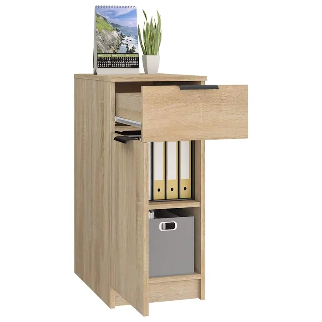 Storage Cabinet Desk Organizer for Home Office Brown 33.5x50x75cm