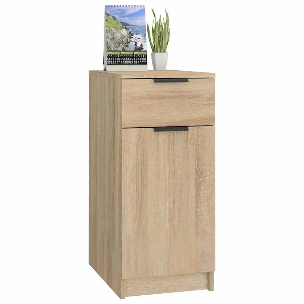 Storage Cabinet Desk Organizer for Home Office Brown 33.5x50x75cm