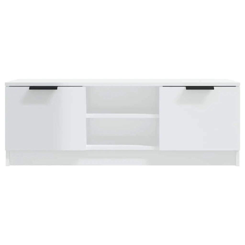 TV Cabinet for Living Room White High Gloss 102 x 35 x 36.5 cm