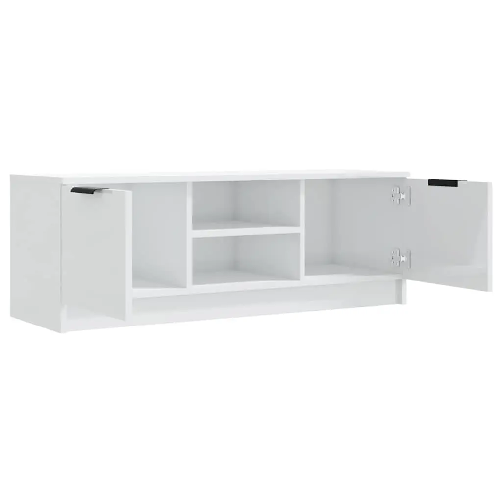TV Cabinet for Living Room White High Gloss 102 x 35 x 36.5 cm