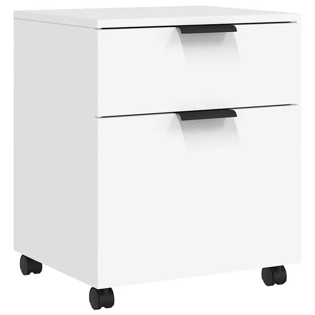 Mobile File Cabinet for Office and Home Use White 45x38x54cm