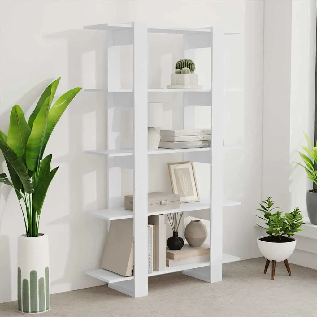White Book Cabinet Room Divider Shelving Unit 100x30x160cm