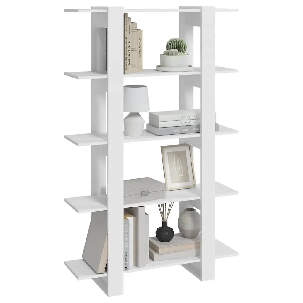 White Book Cabinet Room Divider Shelving Unit 100x30x160cm