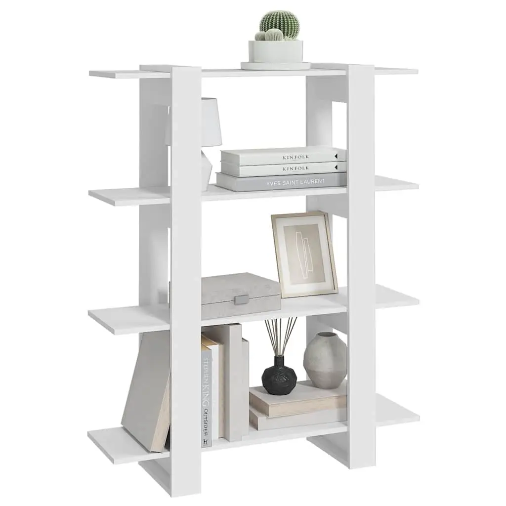 Book Cabinet Room Divider White 100W x 30D x 123.5H cm
