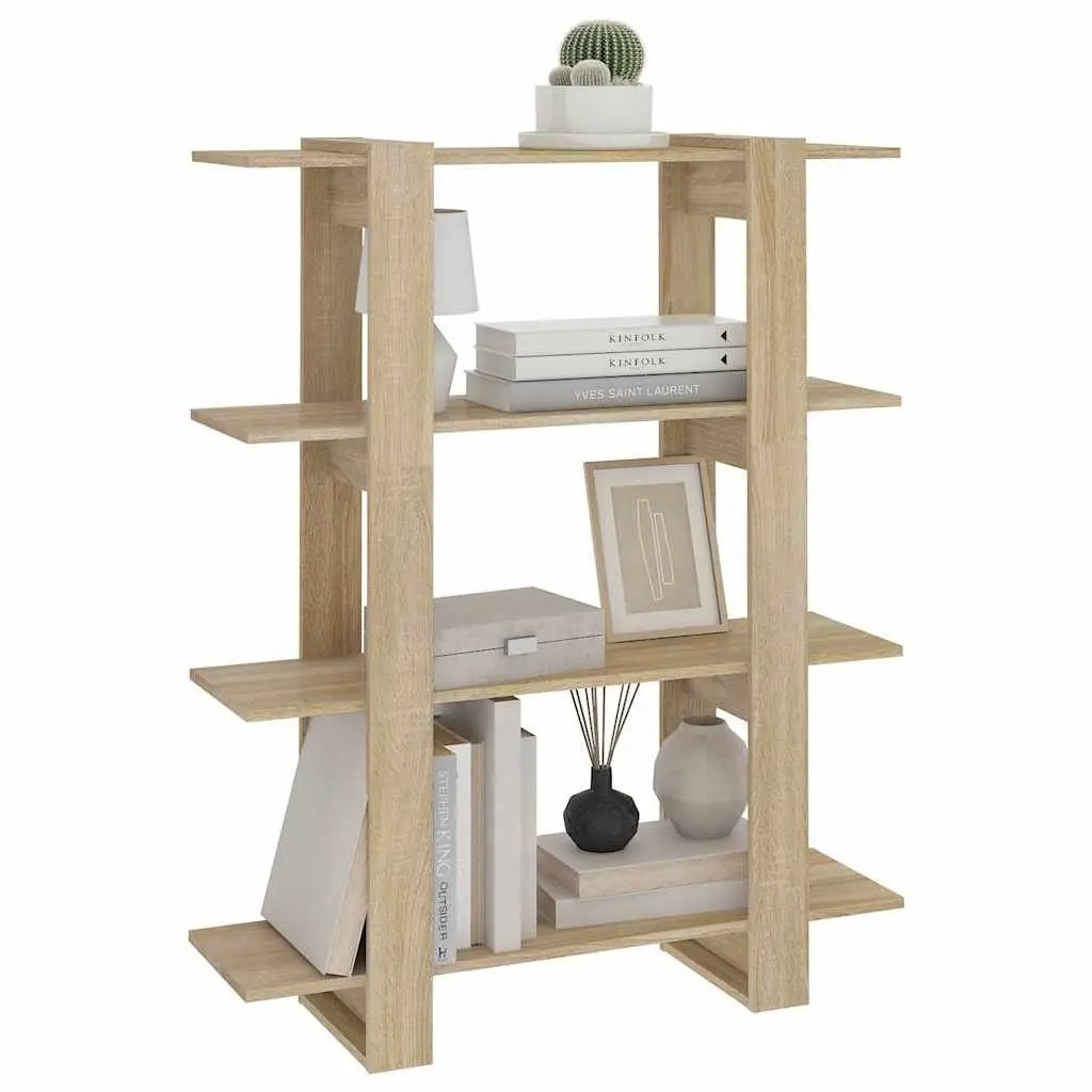 Book Cabinet Room Divider Shelving Unit Storage Bookcase Sonoma Oak Brown