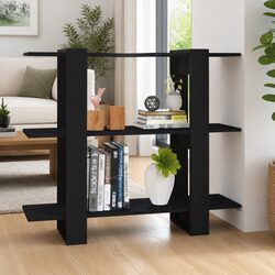 Black Storage Organizer Bookshelf with Dimensions 100x30x87 cm