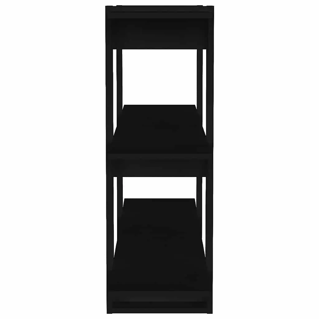 Book Cabinet Room Divider Shelving Unit Black Storage Organizer 100 x 30 x 87 cm