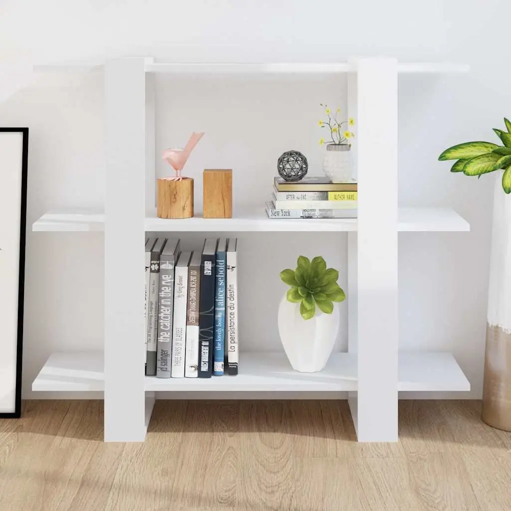 High Gloss White Book Cabinet