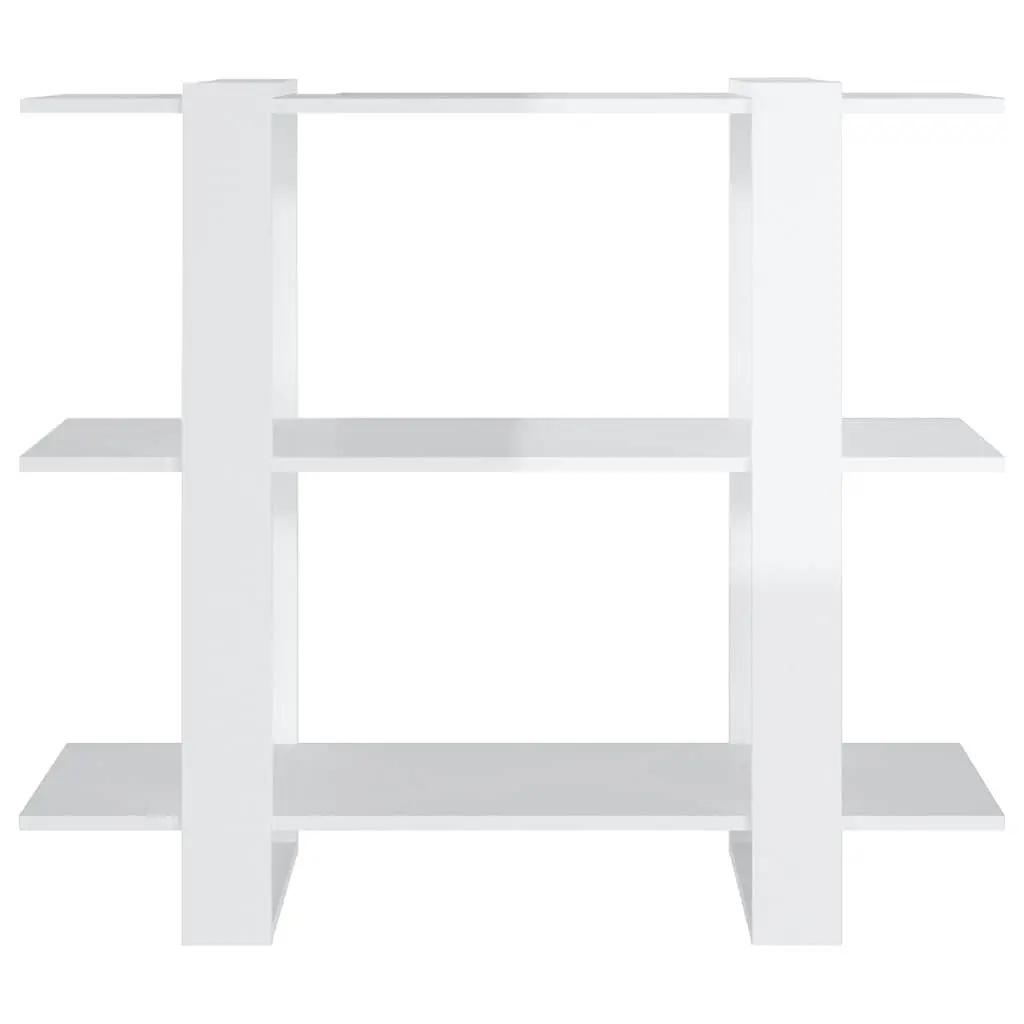 High Gloss White Book Cabinet