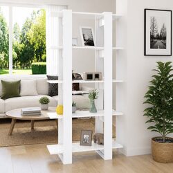 Book Cabinet Room Divider - White 80W x 30D x 160H cm