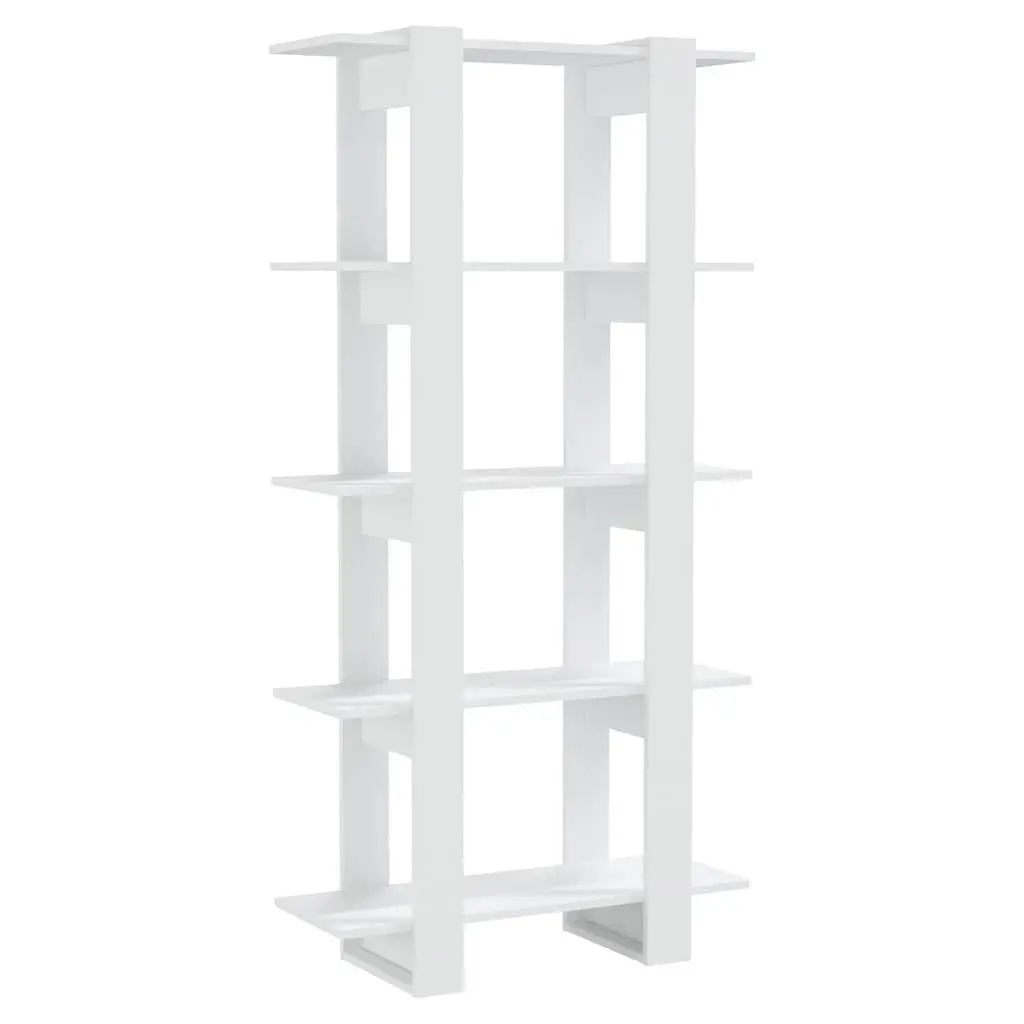 Book Cabinet Room Divider White 80x30x160cm Engineered Wood Shelf Storage