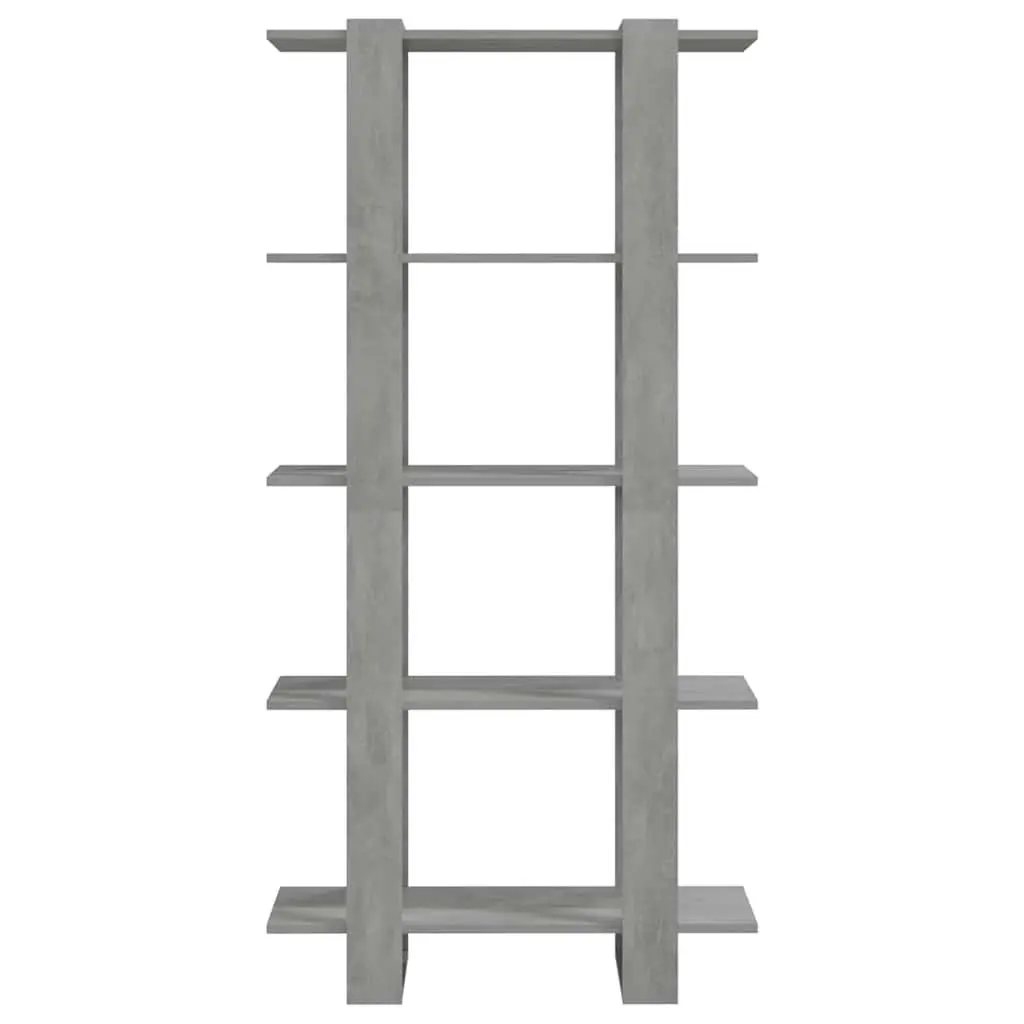 Engineered Wood Book Cabinet 80x30x160cm Grey Storage Shelving Unit Room Divider