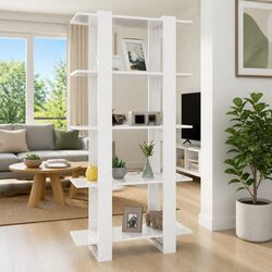 Specifications of High Gloss White Book Cabinet 80x30x160cm