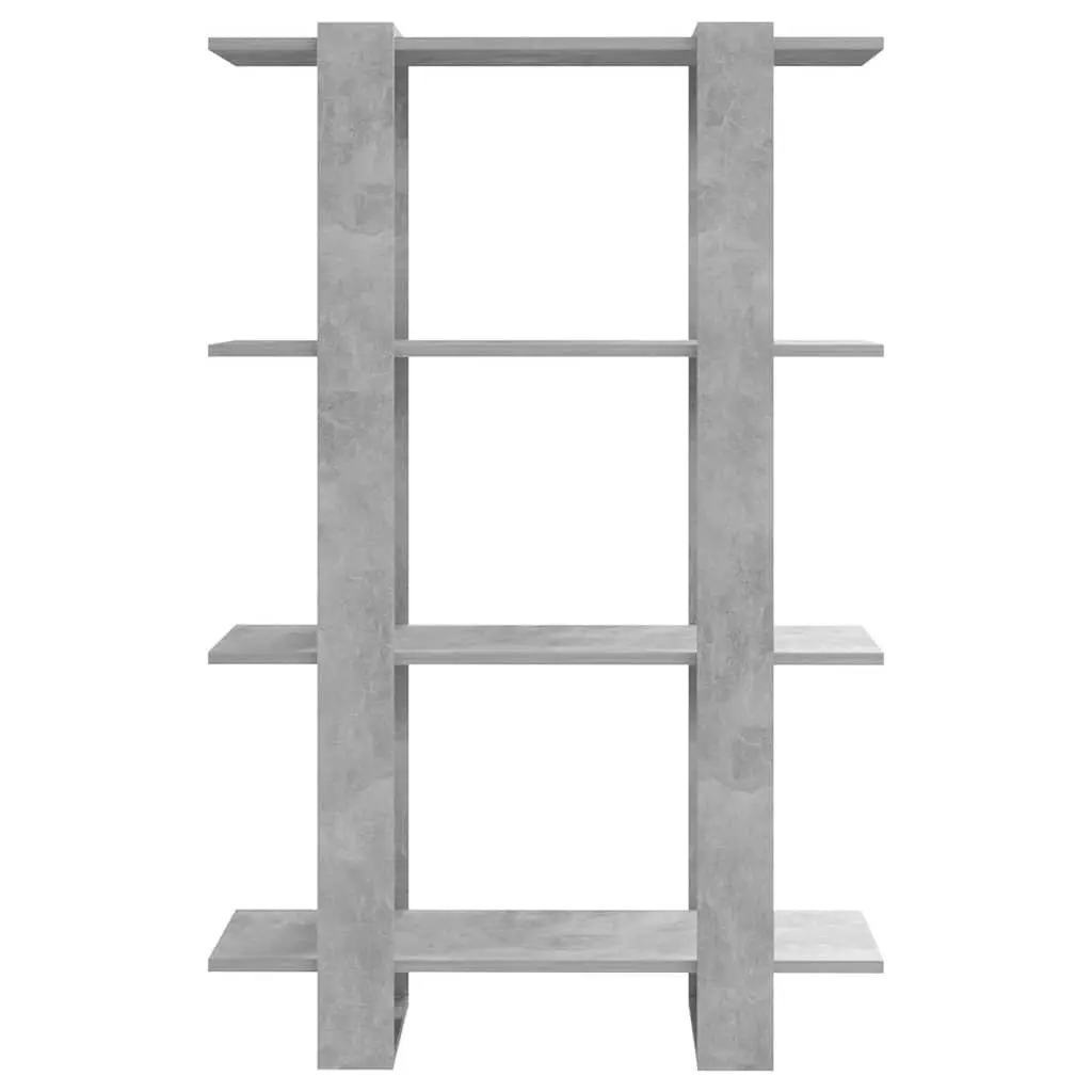 Wooden Book Cabinet Storage Shelf Grey Room Divider 80W x 30D x 123.5H cm