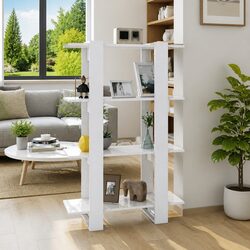 Dimensions and Features of White High Gloss Book Cabinet