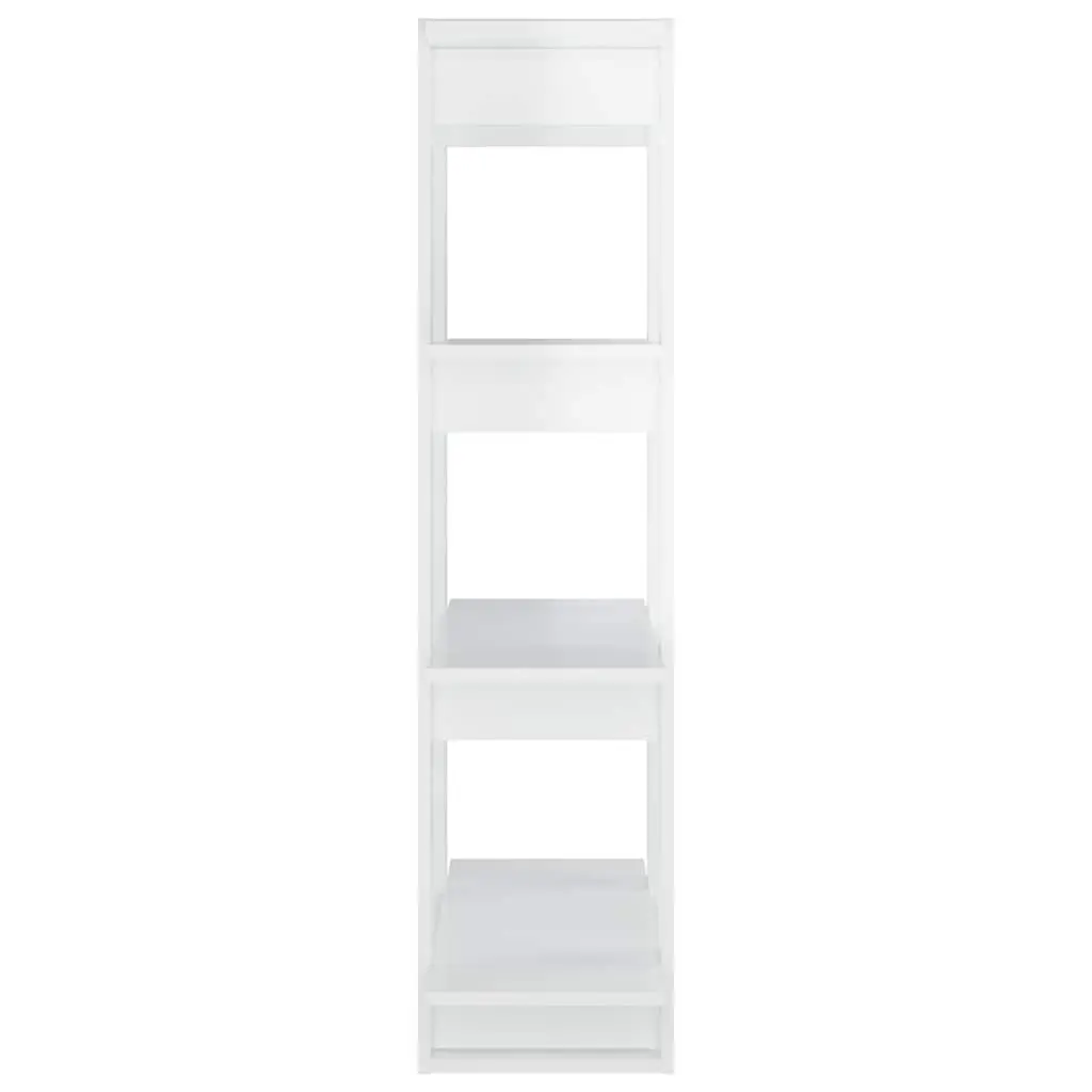 Book Cabinet Room Divider High Gloss White Storage Shelving Unit 80x30x123.5cm