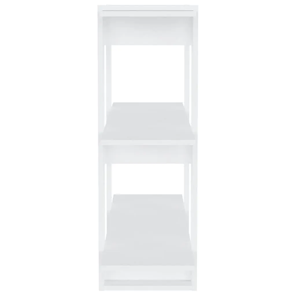 White Wooden Book Cabinet Standing Shelf Room Divider 80 x 30 x 87 cm