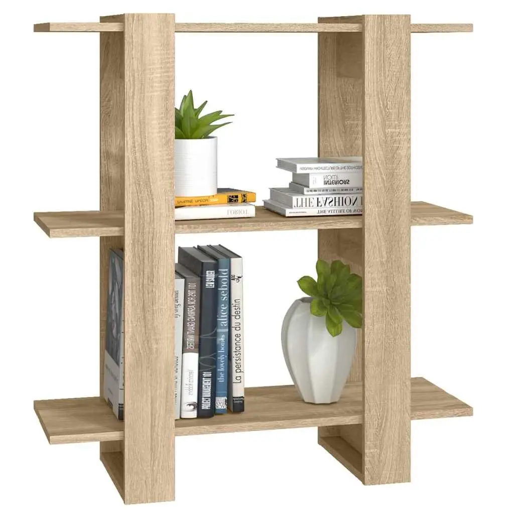 Wooden Book Cabinet with Room Dividing Functionality