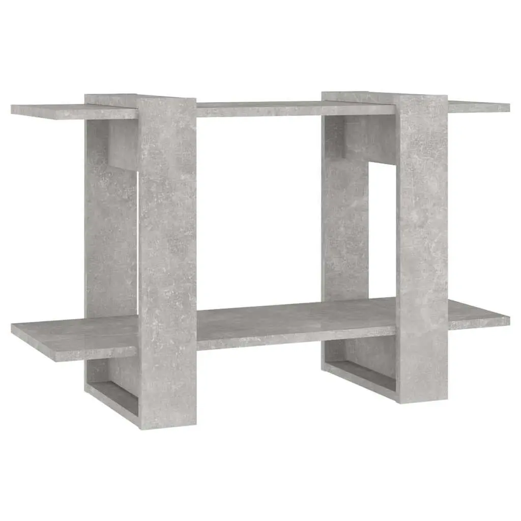 Storage Shelf Book Cabinet 80x30x51cm Grey Room Divider for Living Room and Hallway