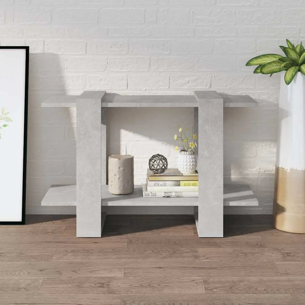 Storage Shelf Book Cabinet 80x30x51cm Grey Room Divider for Living Room and Hallway