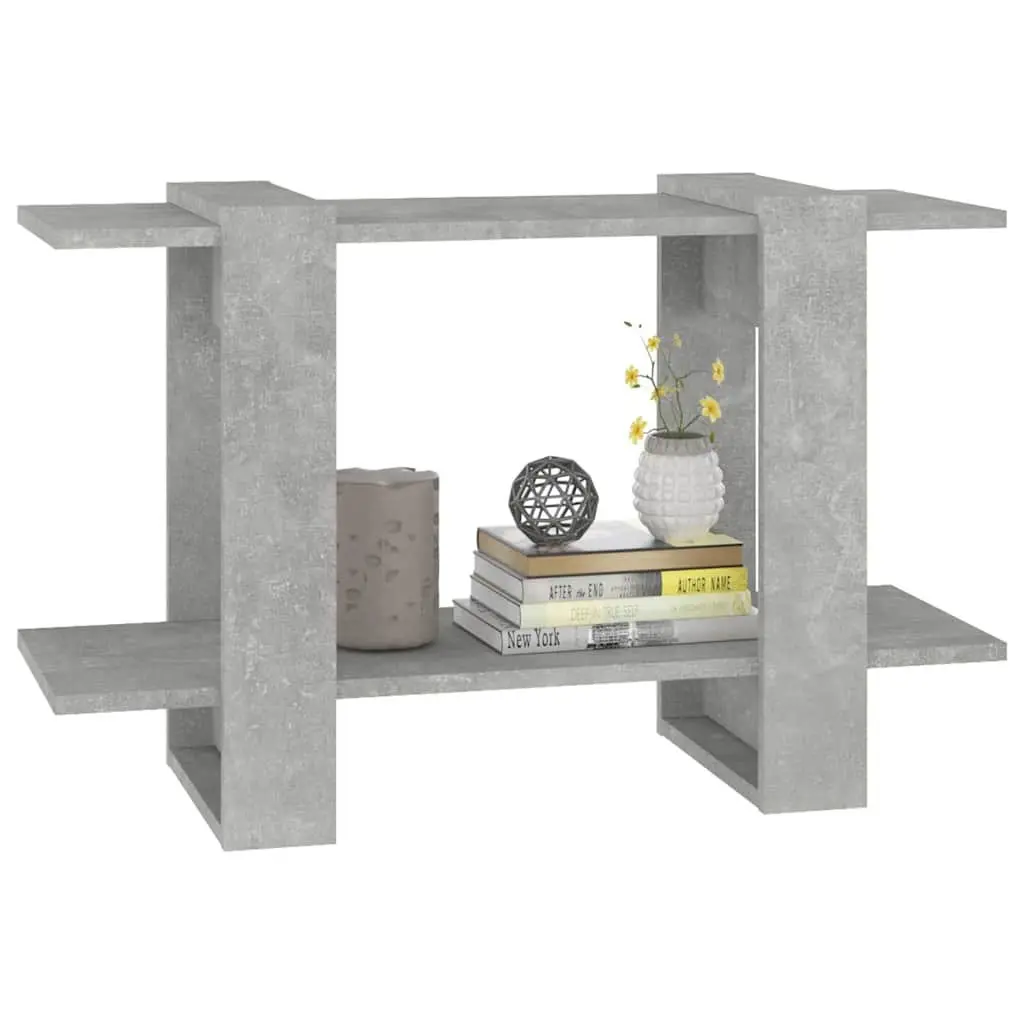 Storage Shelf Book Cabinet 80x30x51cm Grey Room Divider for Living Room and Hallway