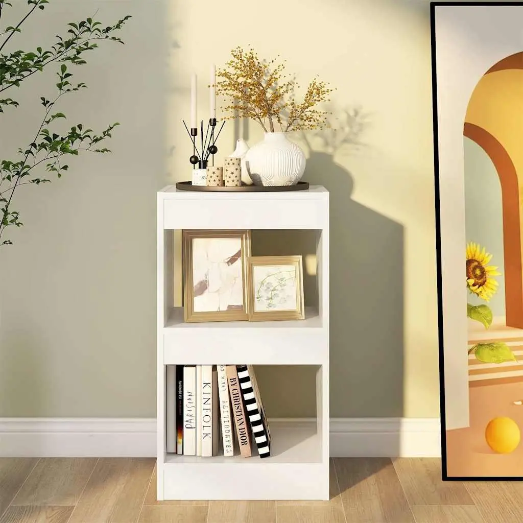 White Book Cabinet Room Divider 40x30x72cm